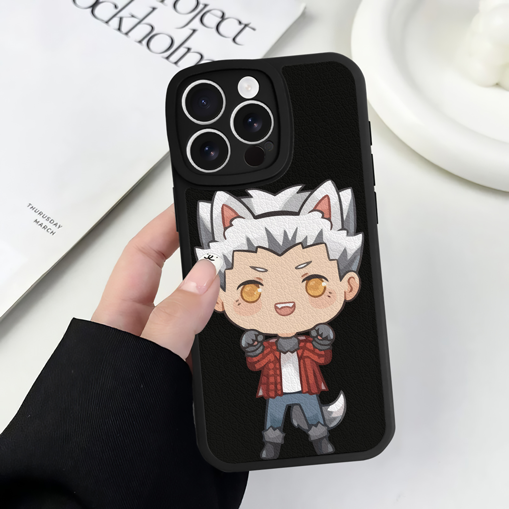 （画像用） ハイキュー!! Haikyu!! 【iPhone 16シリーズ対応】シリコンスマホケース（レザー調） 材質：シリコン